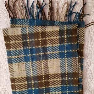 plaid scarf - Blue, neutrals
